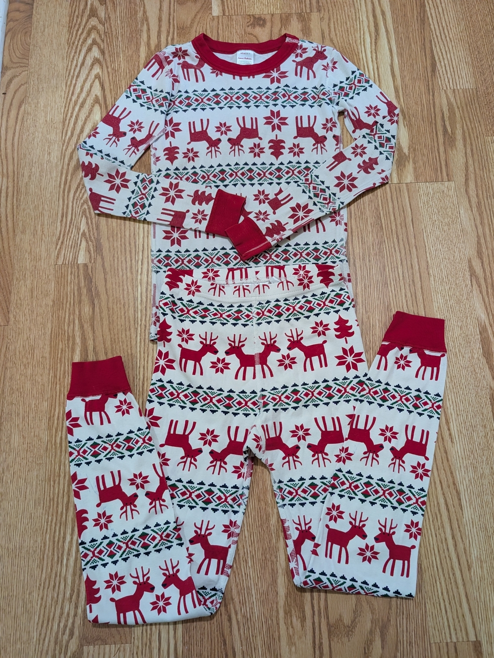 Hanna Andersson Dear Deer HannaJams Holiday pajamas 140 10